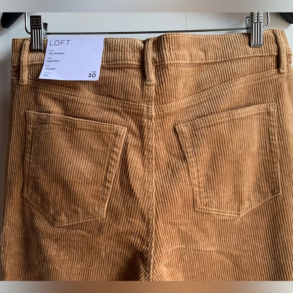 NWT.  LOFT High Rise Straight Fit Corduroys, Womens 10T - Picture 13 of 14
